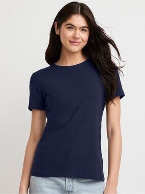 NWT Jockey Navy Crewneck Organic Cotton Short Sleeve Tee
